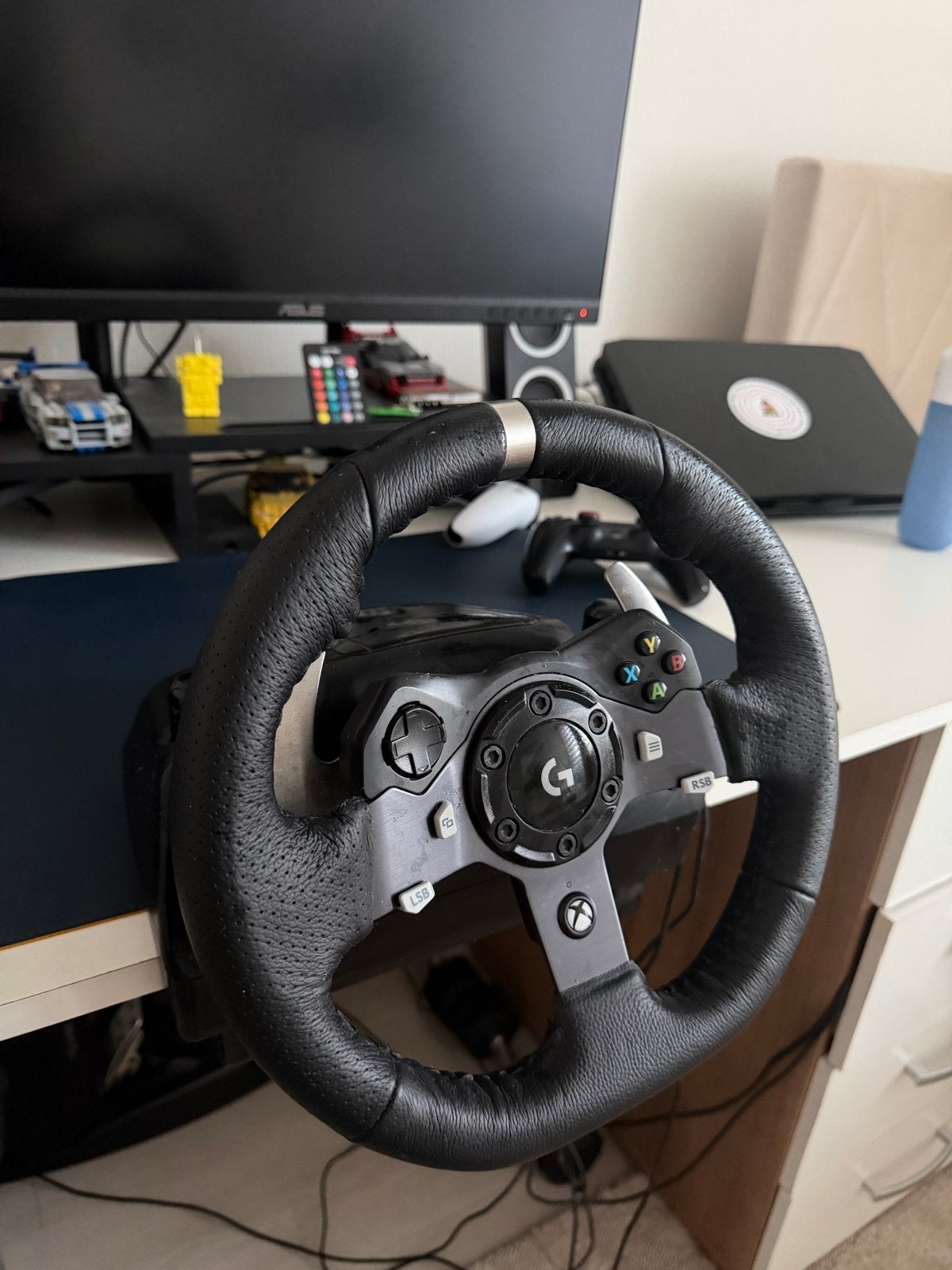 Logitech G920 racestuur ruilen voor PS-versie, Spelcomputers en Games, Ophalen, Racestuur, Xbox, Force feedback