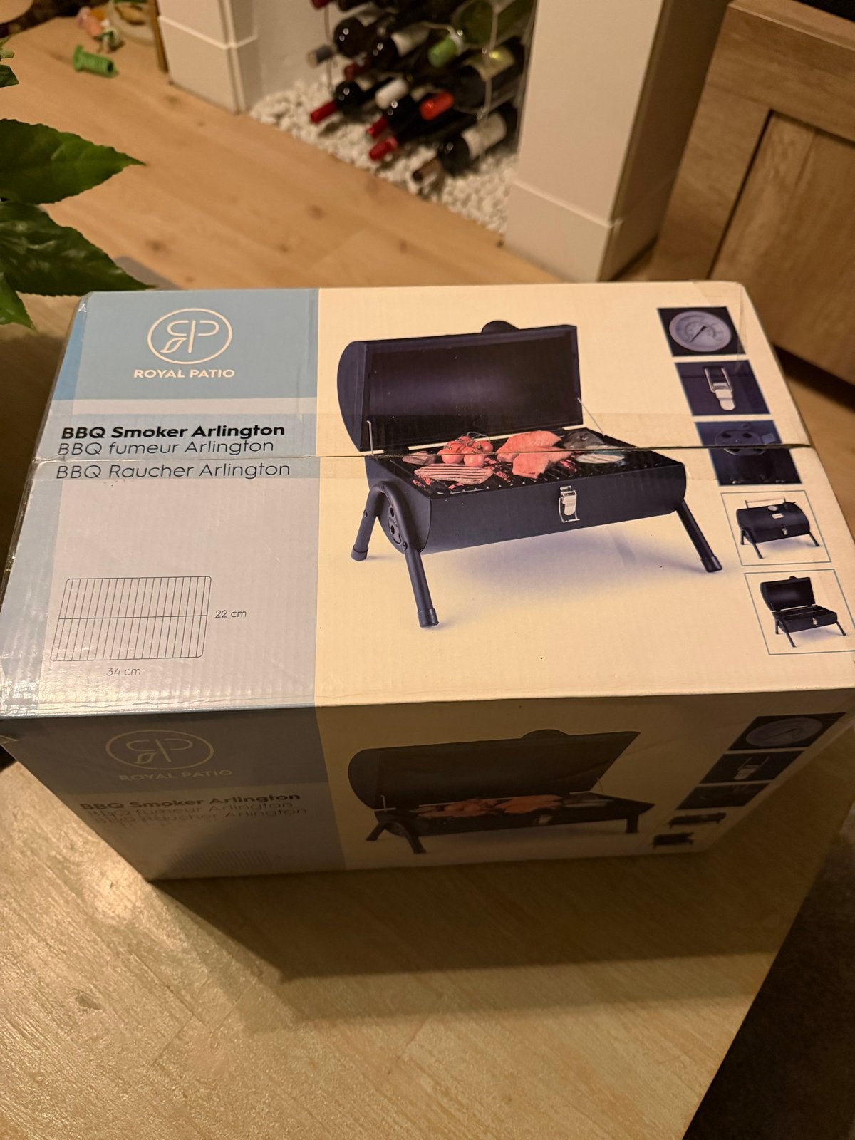 Royal Patio BBQ Smoker Arlington - Nieuw in verpakking, Tuin en Terras, Houtskoolbarbecues, Ophalen of Verzenden, Nieuw