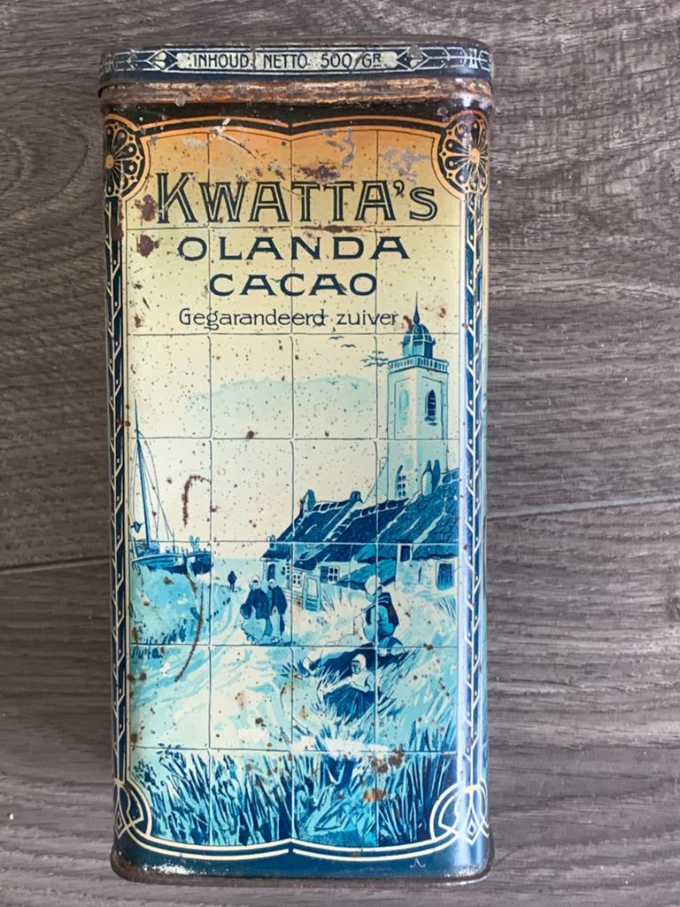 Antiek Kwatta blik, 1900-1925, Ophalen of Verzenden, Gebruikt, Overige