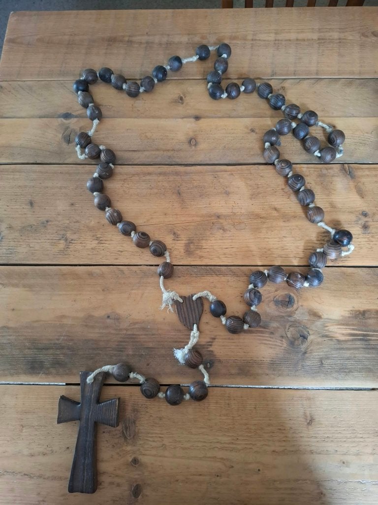 houten rozenkrans, Ophalen of Verzenden