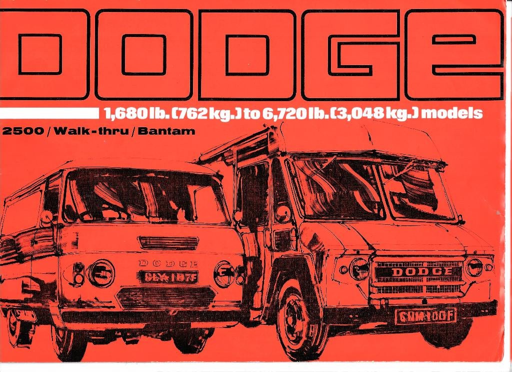 DODGE 2500 / BANTAM  1965, Ophalen of Verzenden, Zo goed als nieuw, Overige merken