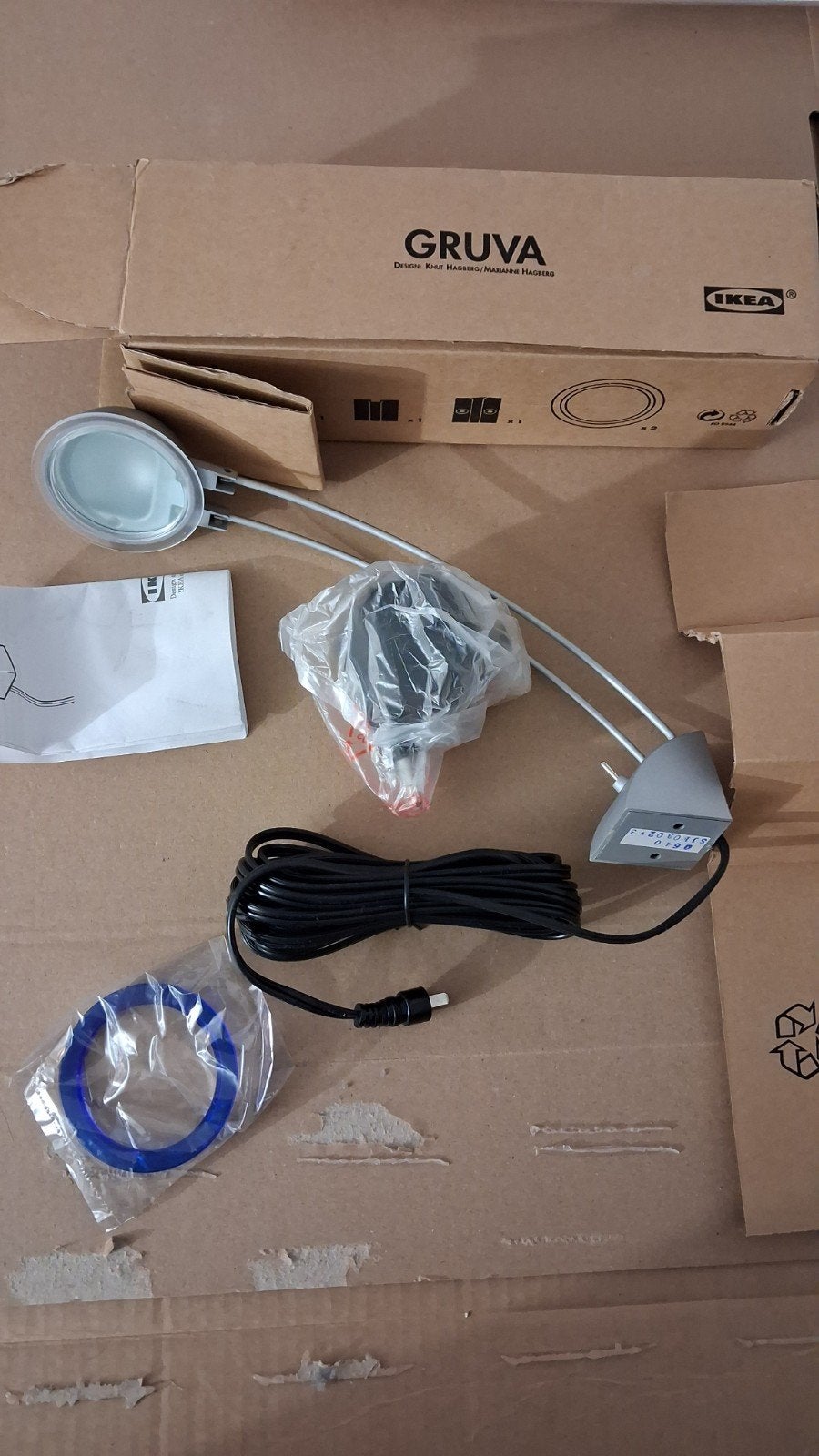 IKEA GRUVA Bureaulamp - Zo goed als nieuw, Ophalen of Verzenden, Zo goed als nieuw, Grijs, IKEA