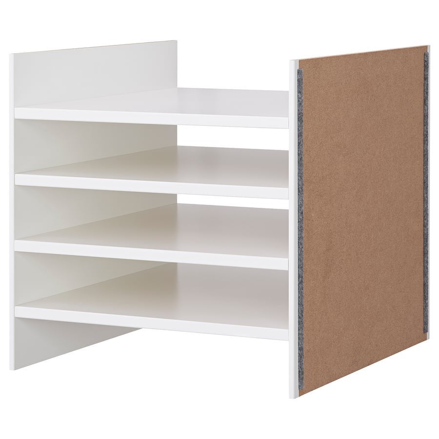 Ikea Kallax insert met 4 plankjes -wit, Ophalen, Minder dan 50 cm, Zo goed als nieuw, Minder dan 25 cm