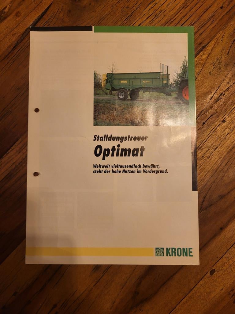 tractor folder Krone Optimat stalldungstreuer, Ophalen of Verzenden, Zo goed als nieuw