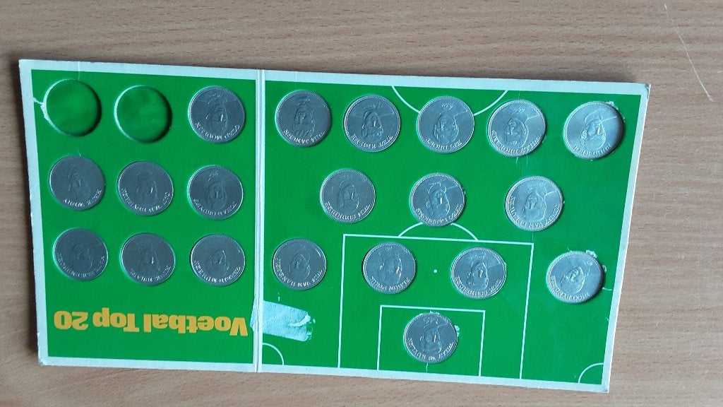 Voetbal top 20 munten uit 1979, Ophalen of Verzenden, Overige materialen, Nederland