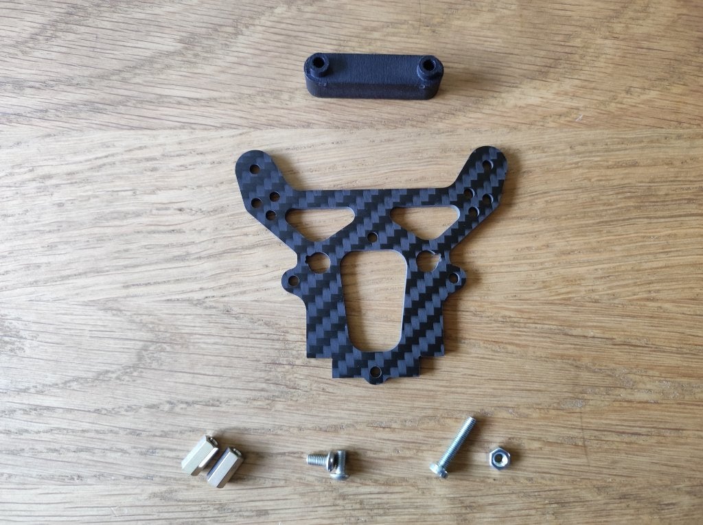 Nieuwe Tamiya FF01 Rear Carbon Damper Mounts, Elektro, Nieuw, Ophalen of Verzenden, Schaal 1:10