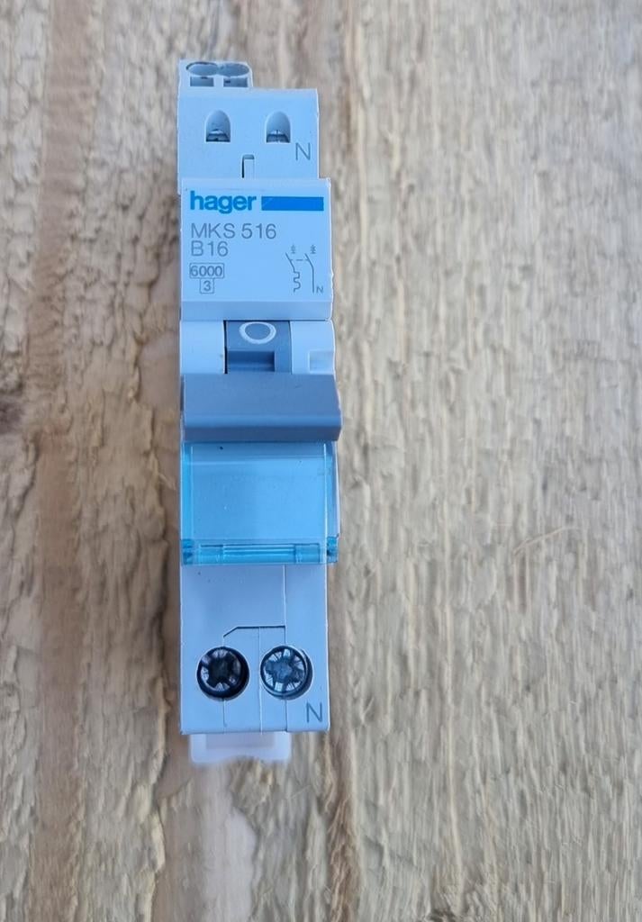 Hager MKS 516 B16 Automatische Zekering, Ophalen of Verzenden, Gebruikt, Schakelaar