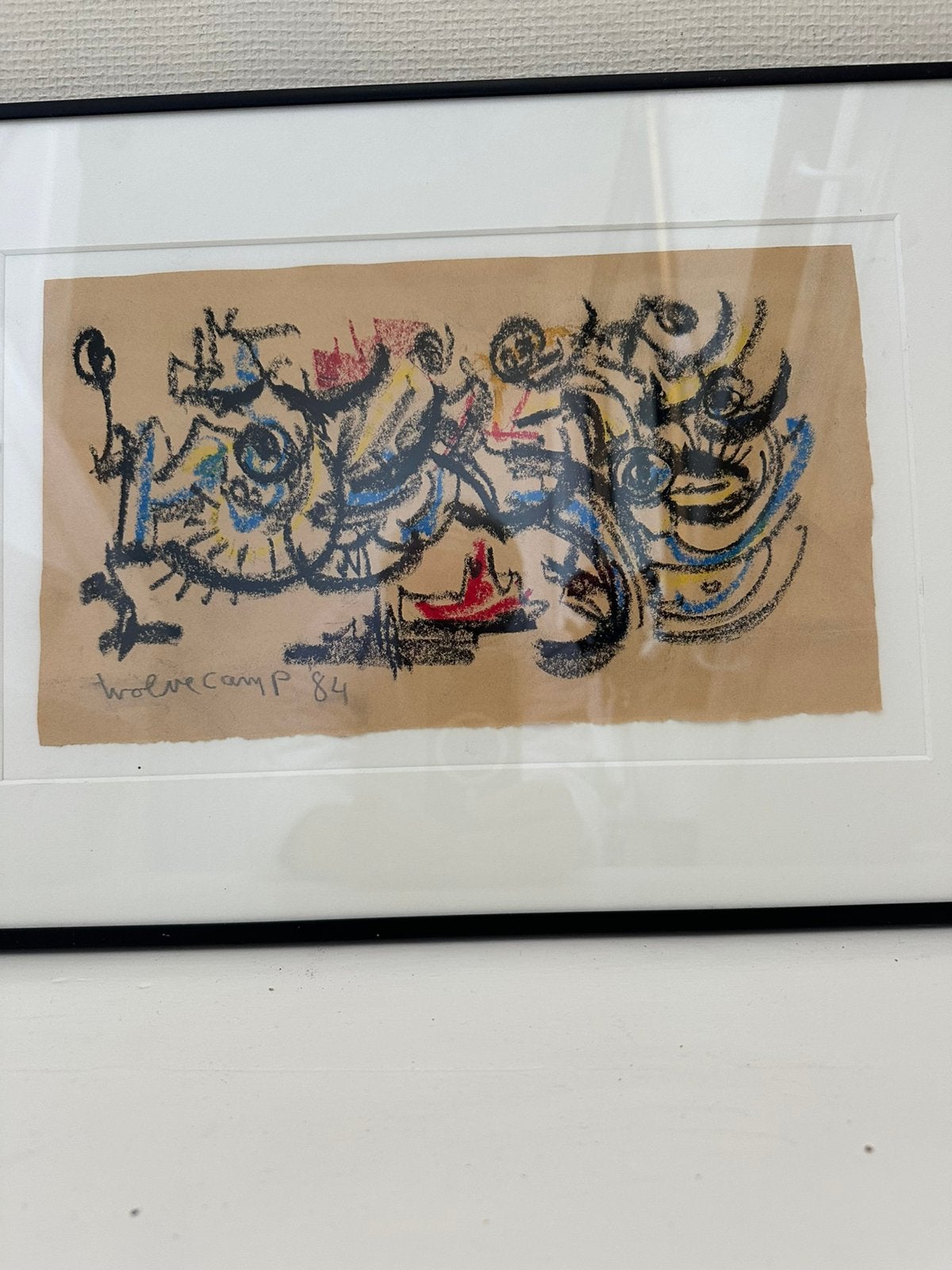 Originele werk Theo Wolvecamp op papier, Ophalen of Verzenden