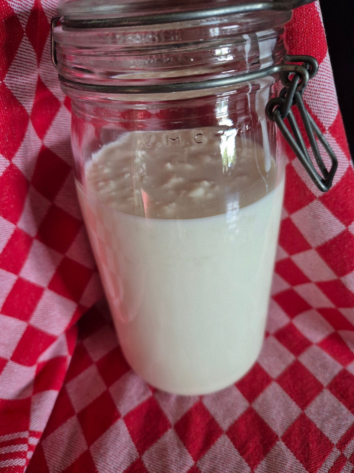 melk kefir korrels of rauwmelkse geiten kefir, Ophalen
