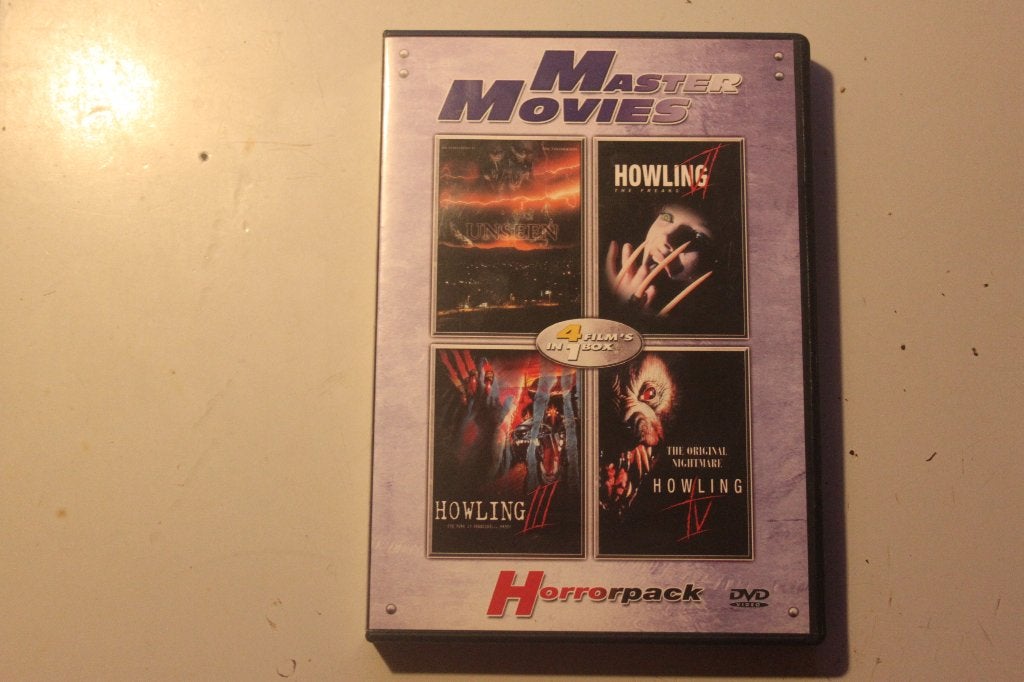 602n - dvd - 4 films in 1 box - unseen / 3 x howling - 2 dvd, Alle leeftijden, Ophalen of Verzenden, Gebruikt