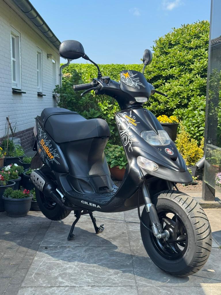 ️Gilera stalker 50cc zwart NIEUWSTAAT Uniek!️, Fietsen en Brommers, Scooters | Piaggio