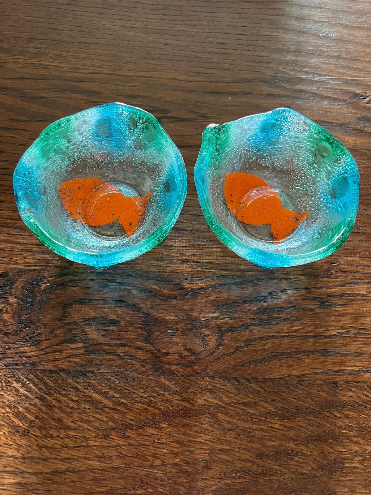 Vintage Murano glazen aquarium schaaltjes vis jaren 60/70, Ophalen of Verzenden