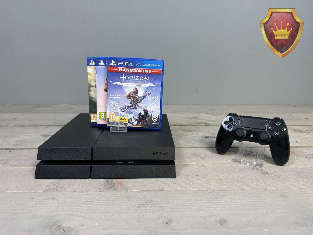 Sony PlayStation 4 500GB + 1 Controller + 3 Spellen, Ophalen of Verzenden, Nvt, Met 1 controller, 500 GB