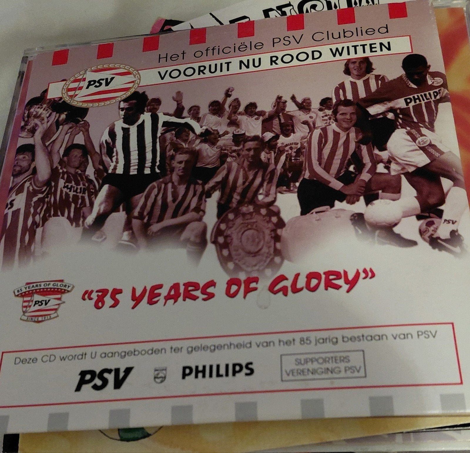 PSV Clublied CD - Vooruit Nu Rood Witten! (85 jaar), Cd's en Dvd's, Ophalen of Verzenden, Gebruikt