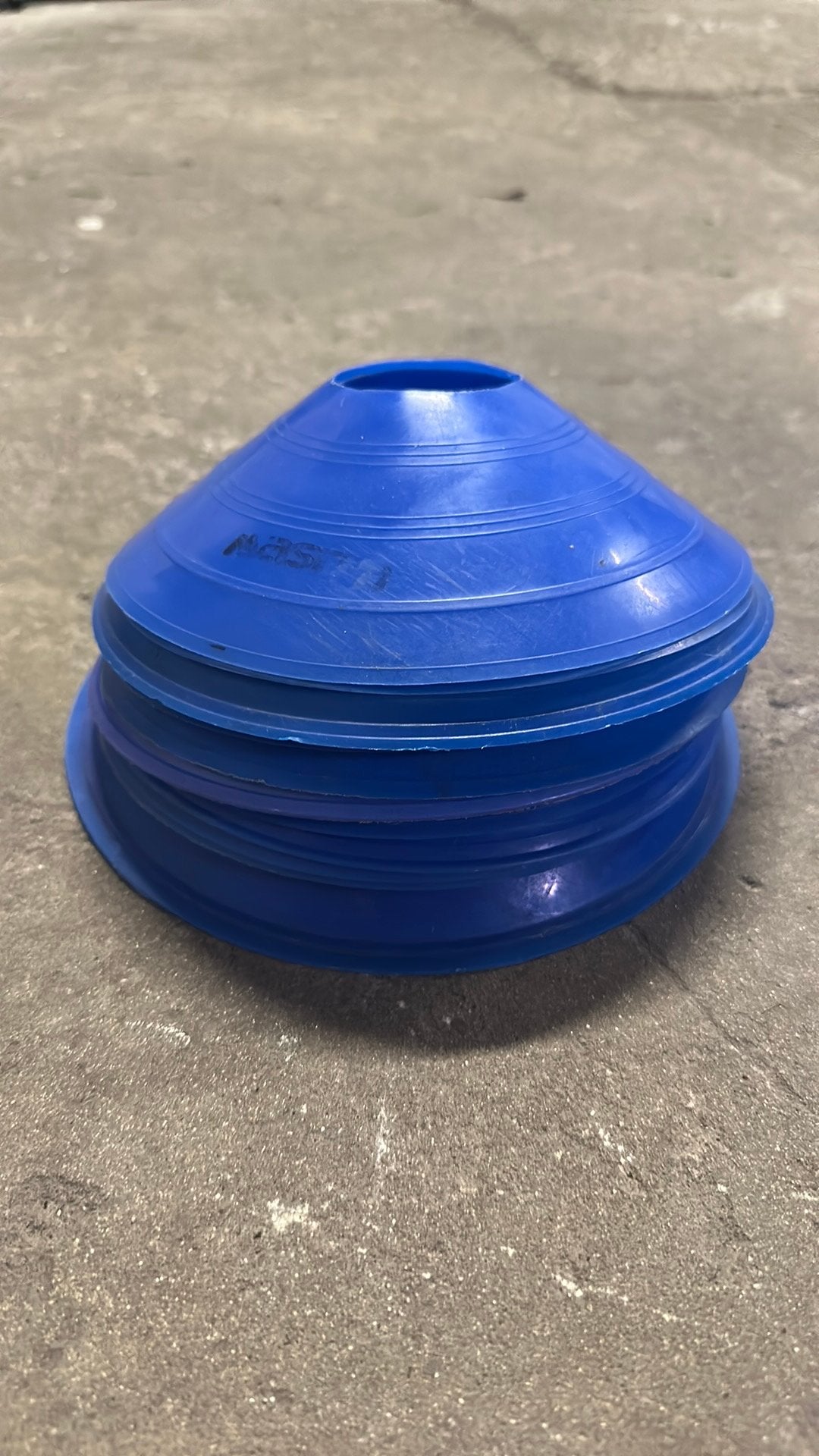 Voetbal pionen 17 stuks blauw, Ophalen of Verzenden