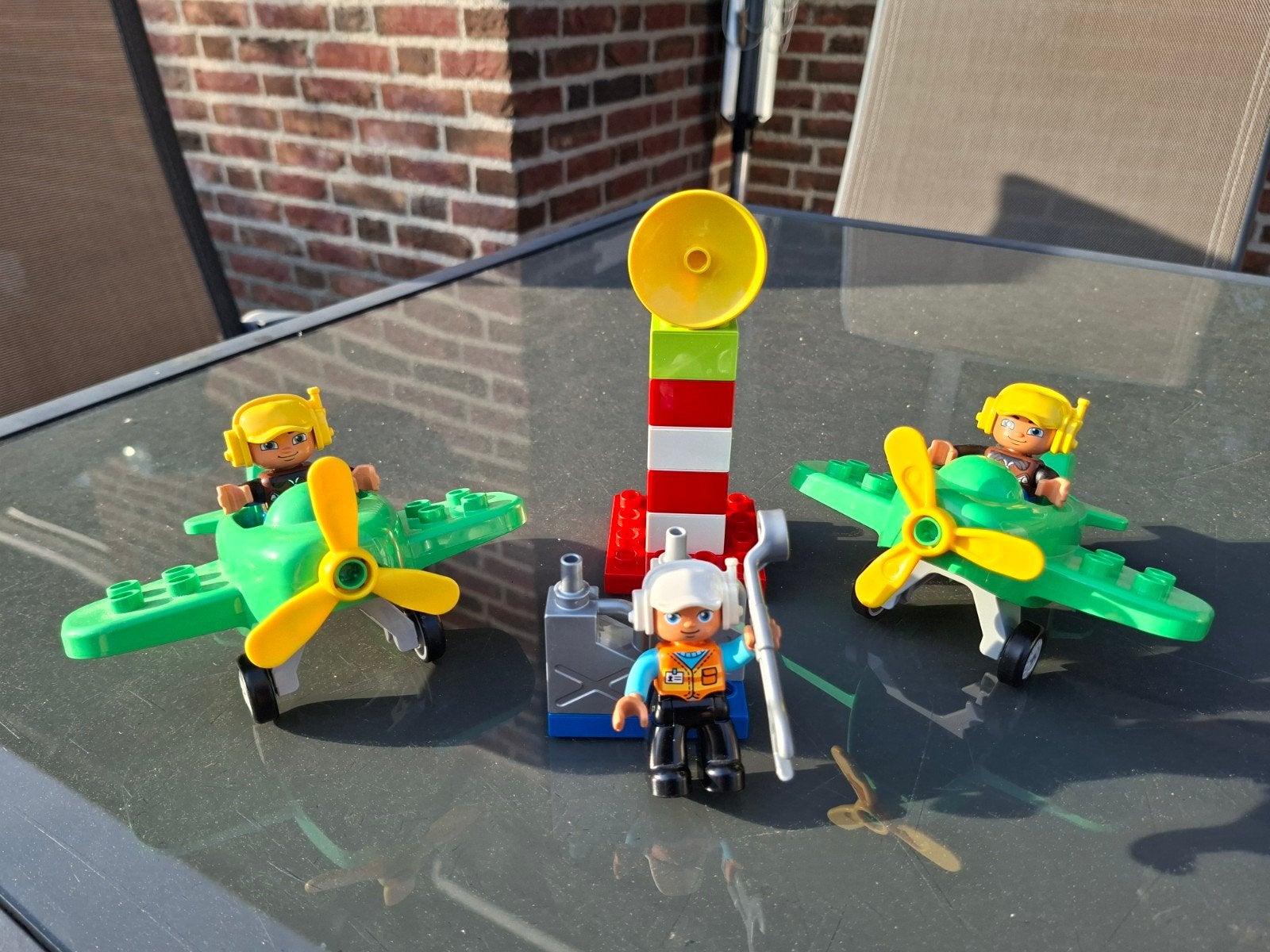 Lego Duplo Vliegtuigjes en Toren Speelset, Ophalen of Verzenden, Zo goed als nieuw, Overige merken
