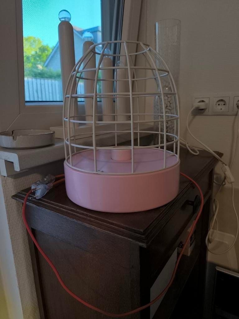 Zilverblauw lamp, Huis en Inrichting, Ophalen of Verzenden