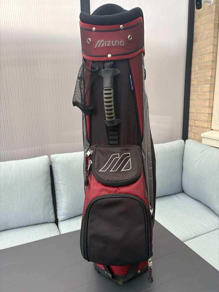 Mizuno Golftas - Cartbag Rood/Zwart, Ophalen of Verzenden, Gebruikt, Tas, Mizuno