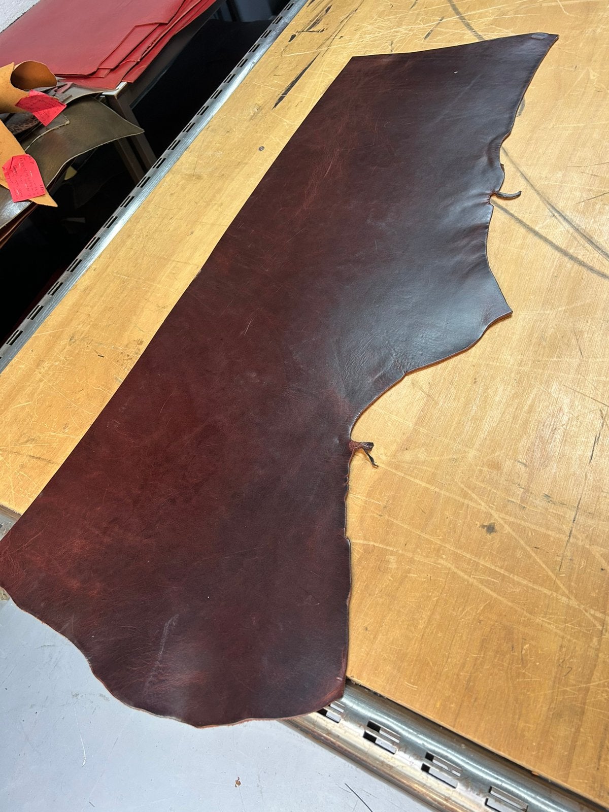 Cognac tuigleer dikte 3/3,5mm half soepel A-6, 120 cm of meer, Ophalen of Verzenden, Zo goed als nieuw, Katoen