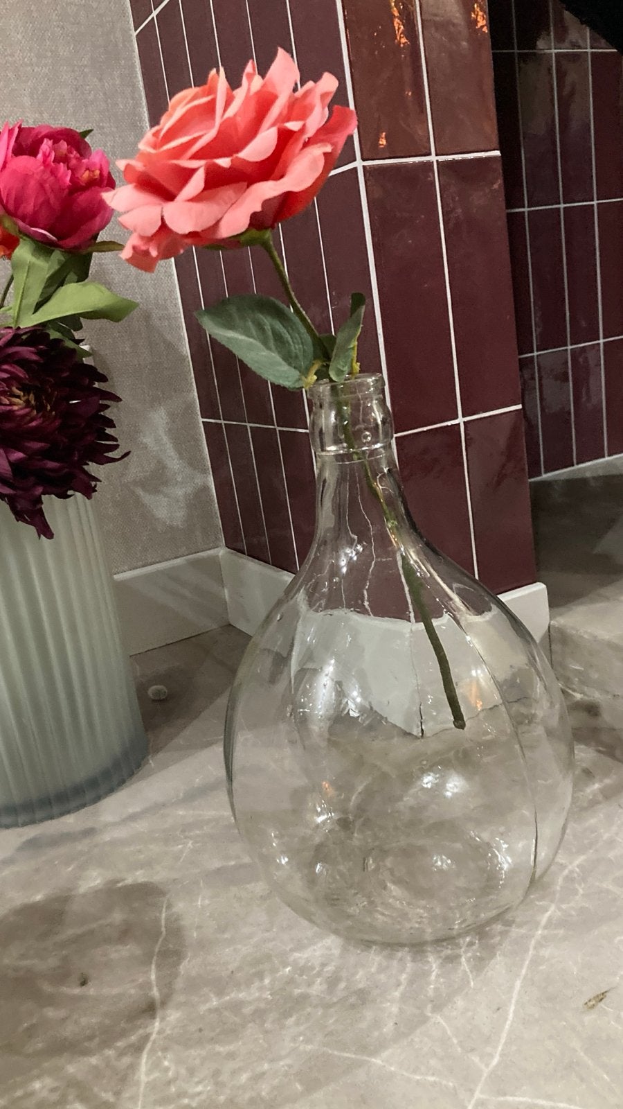Grote glazen fles / vaas - 5 liter, Ophalen
