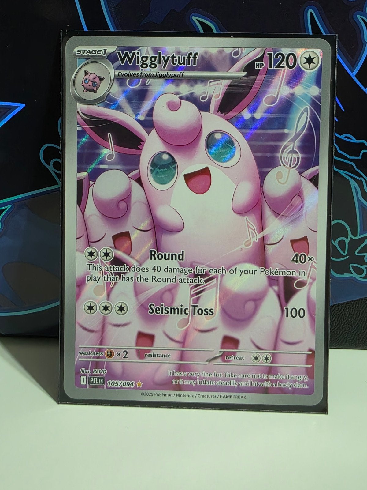 Wigglytuff  105/094, Ophalen of Verzenden, Zo goed als nieuw, Losse kaart, Foil