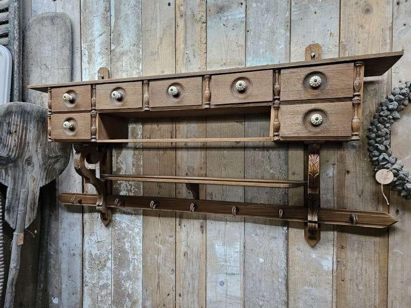 oud wandrek,regaal``WOONWINKEL RUSTIEK``, Ophalen of Verzenden