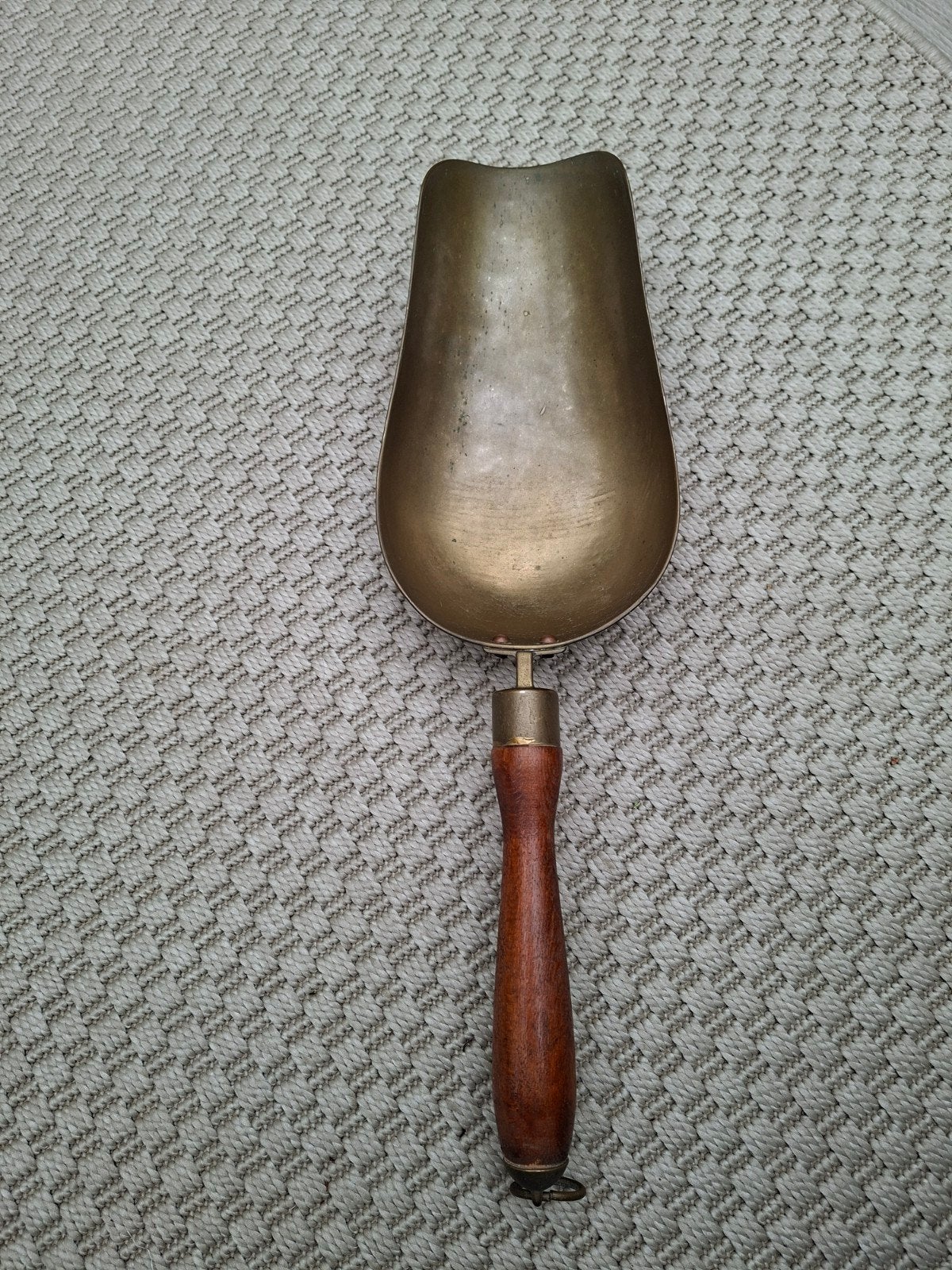 Antieke Messing Kolenschep met Houten Handvat, Ophalen of Verzenden