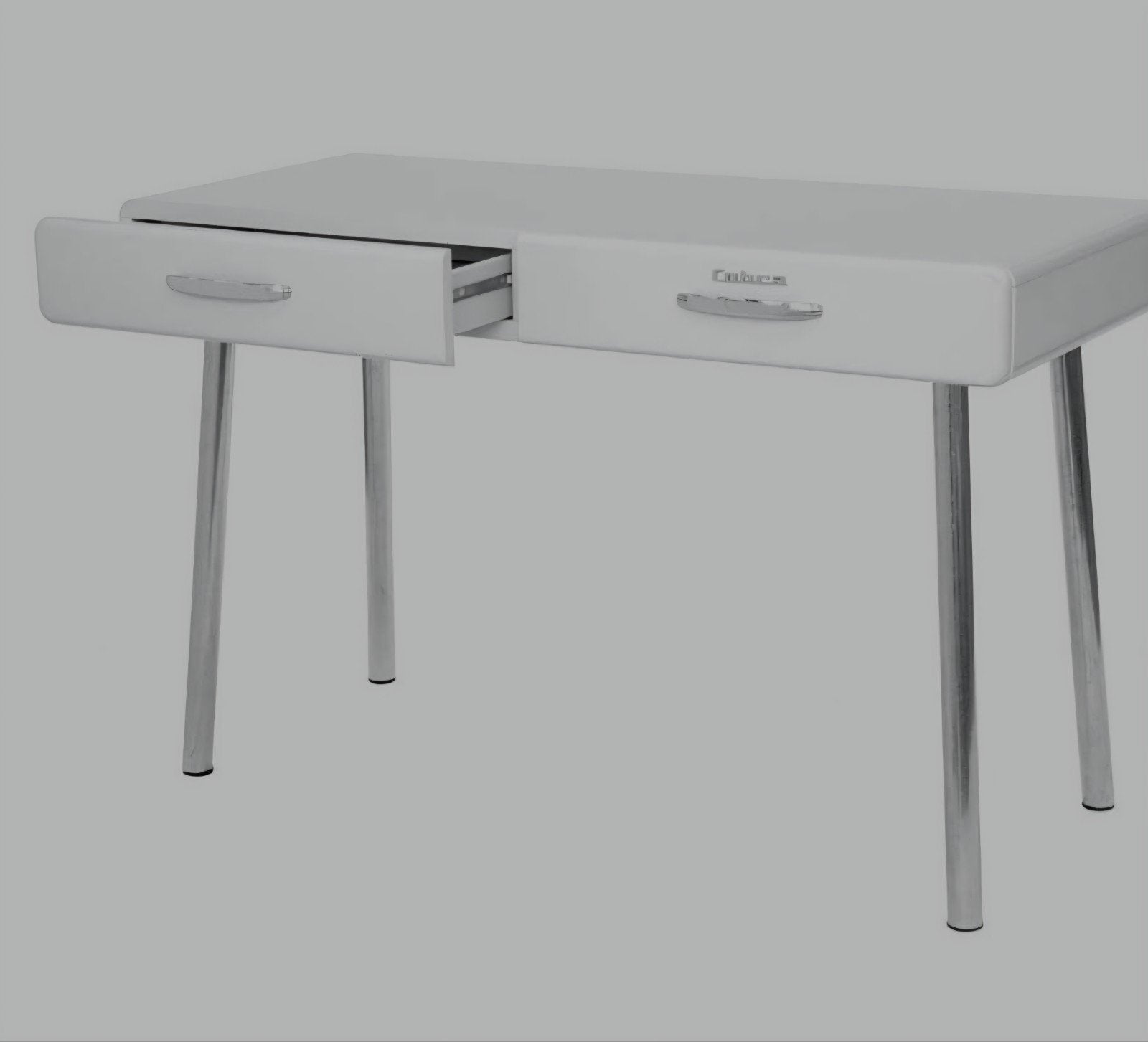 Tenzo Cobra Laptoptafel Wit - Retro Stijl met 2 Lades, Ophalen, Zo goed als nieuw