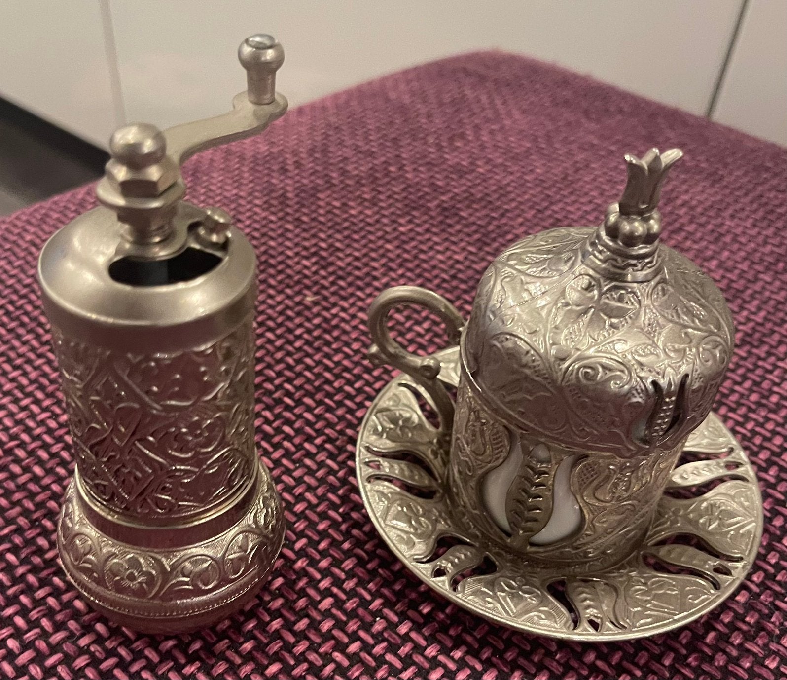 Authentieke Turkse Koffieset (1-persoons) met Handmolen, Antiek en Kunst, Ophalen