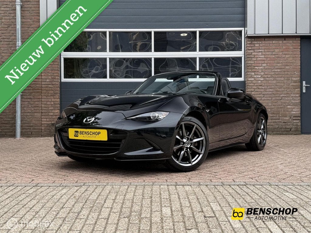 Mazda MX-5 2.0 SkyActiv-G 160 GT-M Leer Navi Bose Cruise Sto, 1998 cc, Automatische klimaatregeling, Zwart, 4 cilinders