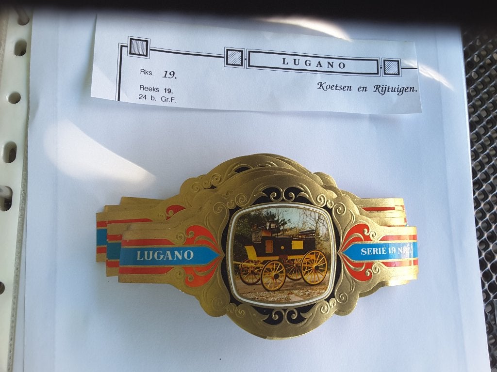 Sigarenbandjes Lubano rreks 19 GF koetsen en rijtuigen, Ophalen of Verzenden, Zo goed als nieuw, Sigarenbandjes