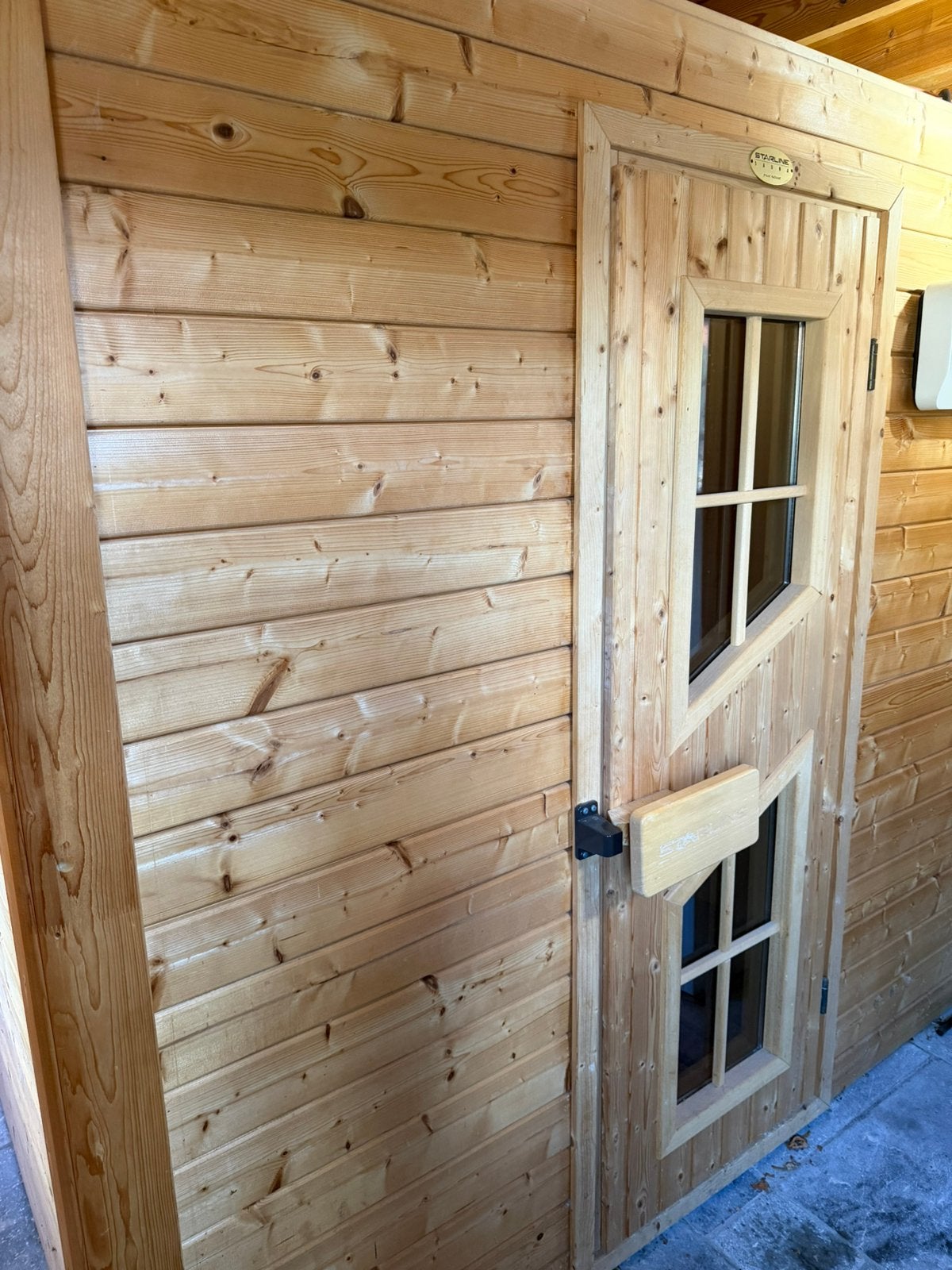 Duitse kwaliteit Starline Sauna (2,18 x 2,18 m), Overige typen, Zonder ramen, Hout, Ophalen