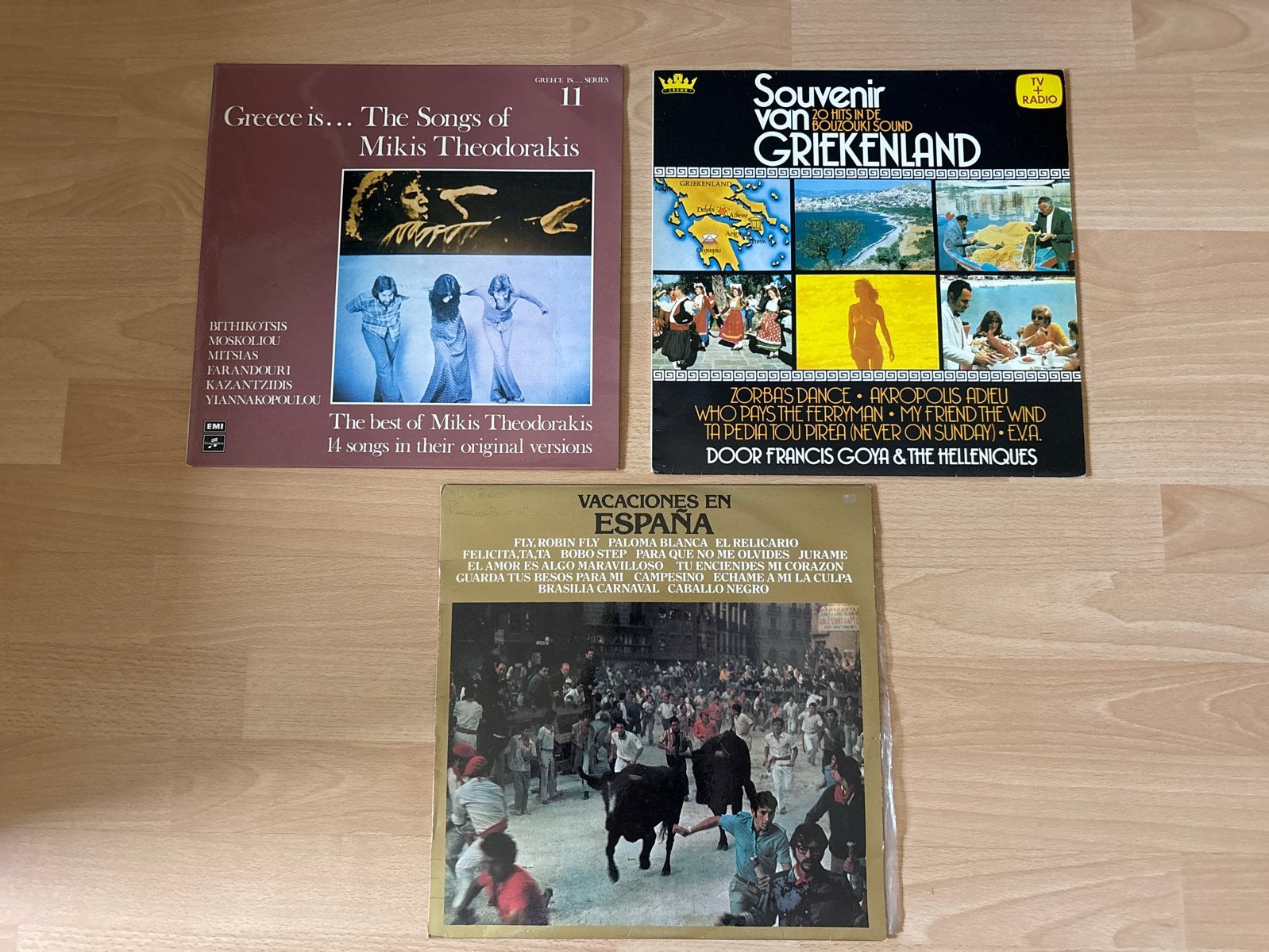 Sfeervol LP-pakket: Griekse & Mediterrane Muziek (3 LP's), LP, Gebruikt, Traditioneel en Volksmuziek, Ophalen of Verzenden