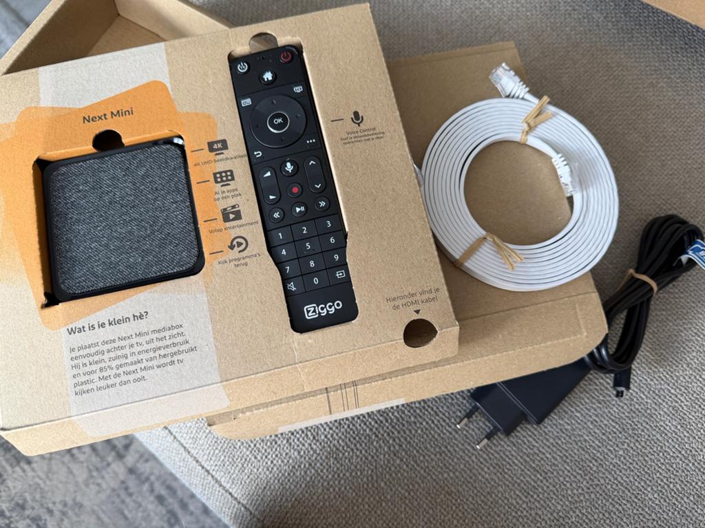 Ziggo Next Mini, compleet, nieuw en ongebruikt in doos !!, Ophalen of Verzenden, Nieuw, HDMI, 1500 GB of meer