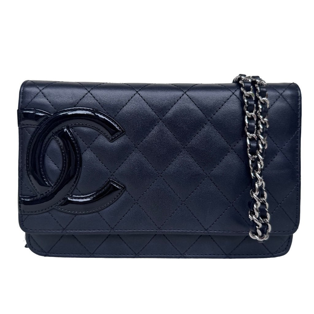 Chanel WOC wallet on chain cambon crossbody tas authentiek, Ophalen of Verzenden, Zo goed als nieuw, Blauw