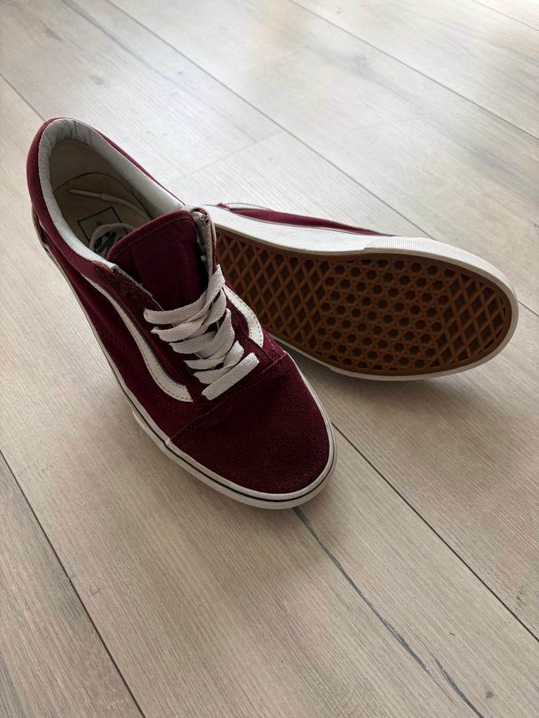 Vans sneakers bordeaux rood maat 39 hoge zool, Ophalen of Verzenden, Gedragen, Rood, Sneakers of Gympen