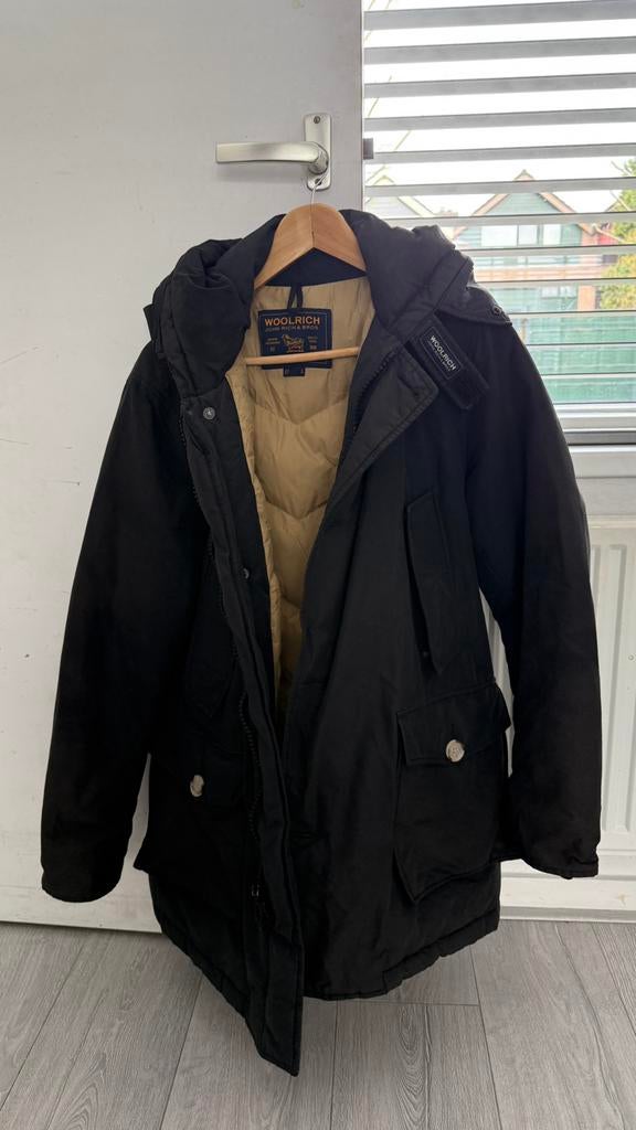 Jas Woolrich M maat, Kleding | Heren, Jassen | Winter, Ophalen, Zo goed als nieuw, Maat 48/50 (M), Zwart