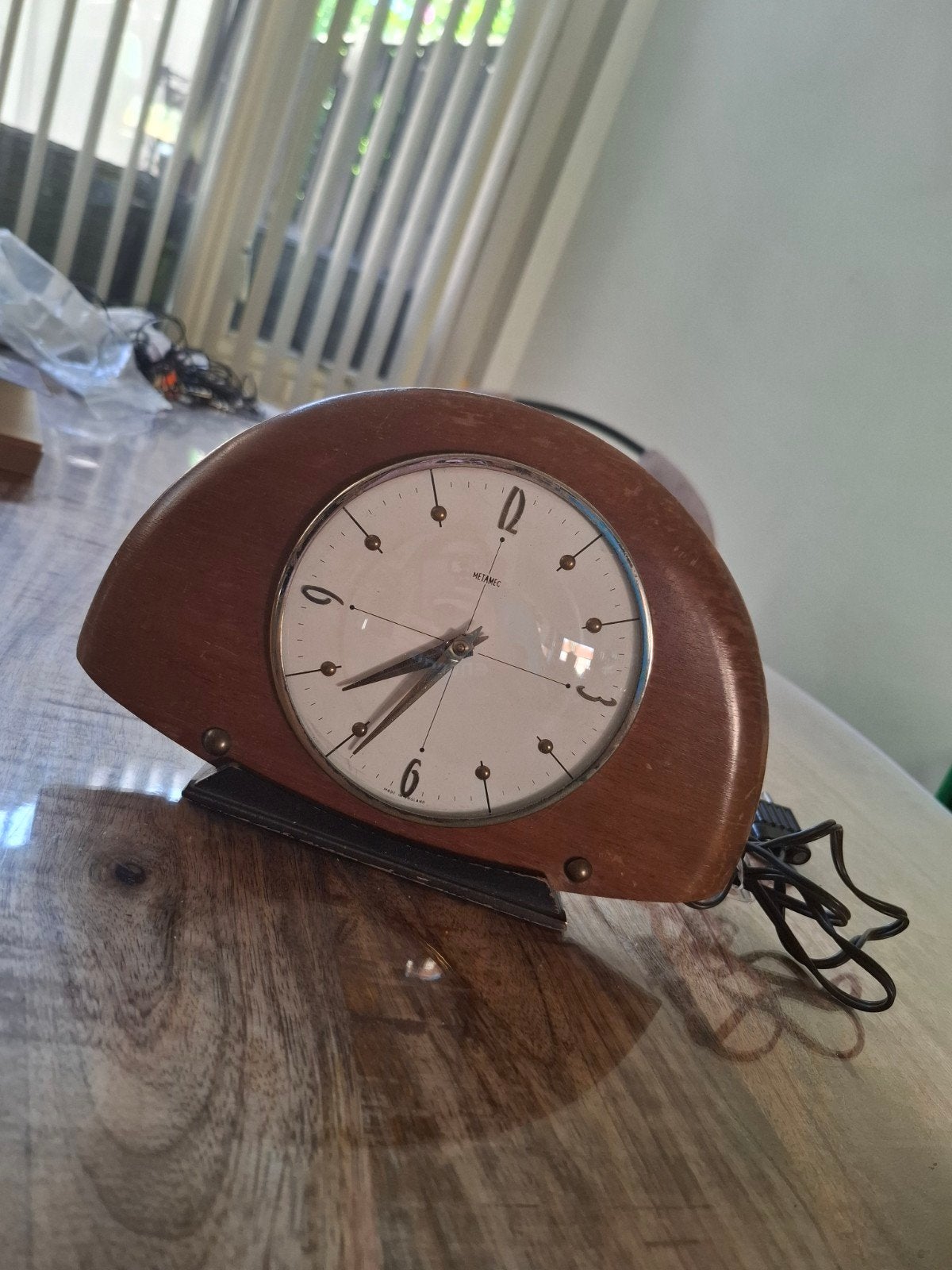 Vintage Metamec Klok  - Werkend, Antiek en Kunst, Ophalen of Verzenden