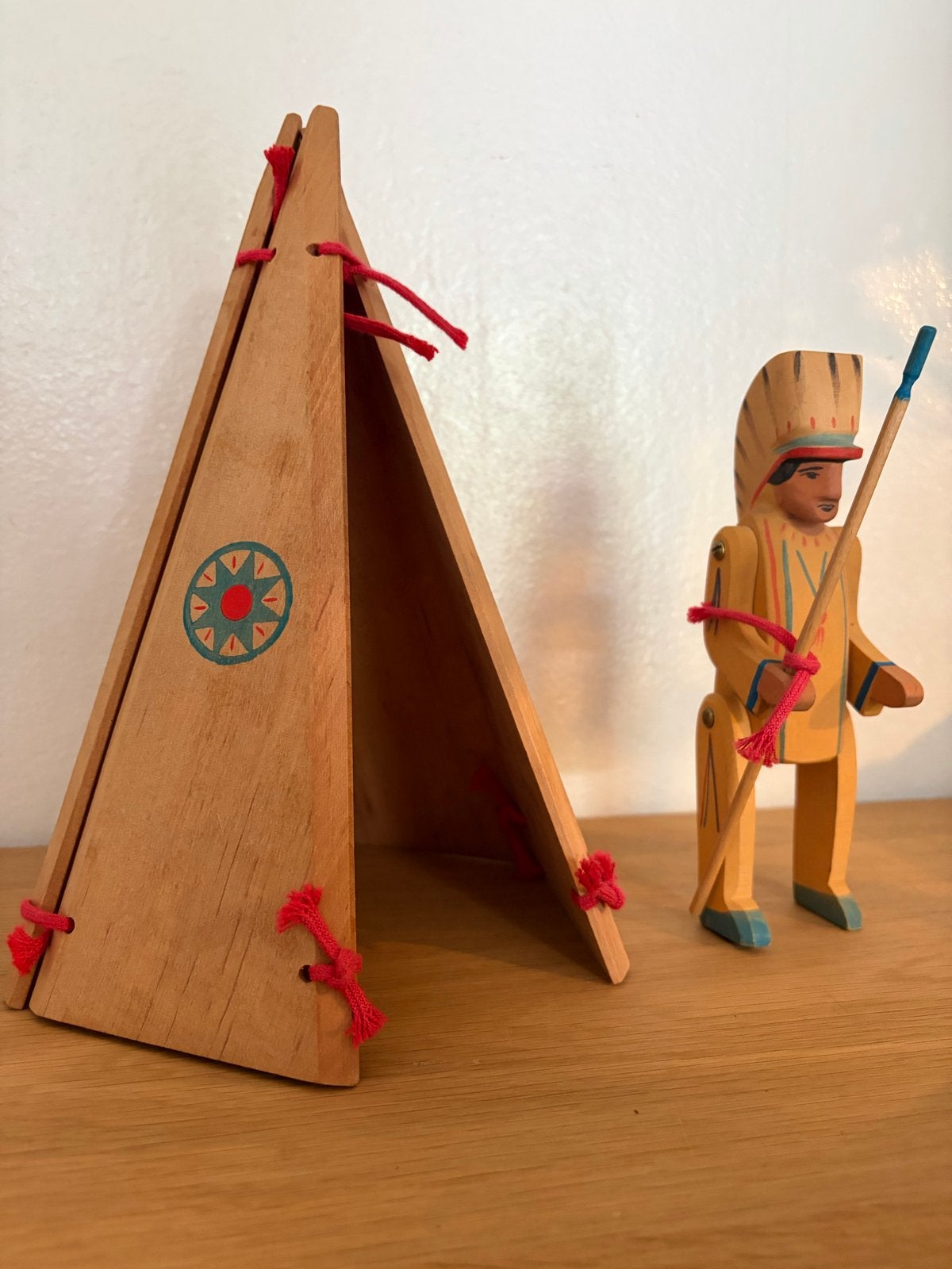Vintage Ostheimer Tipi met Indiaan en Kano, Ophalen of Verzenden, Gebruikt, Overige typen