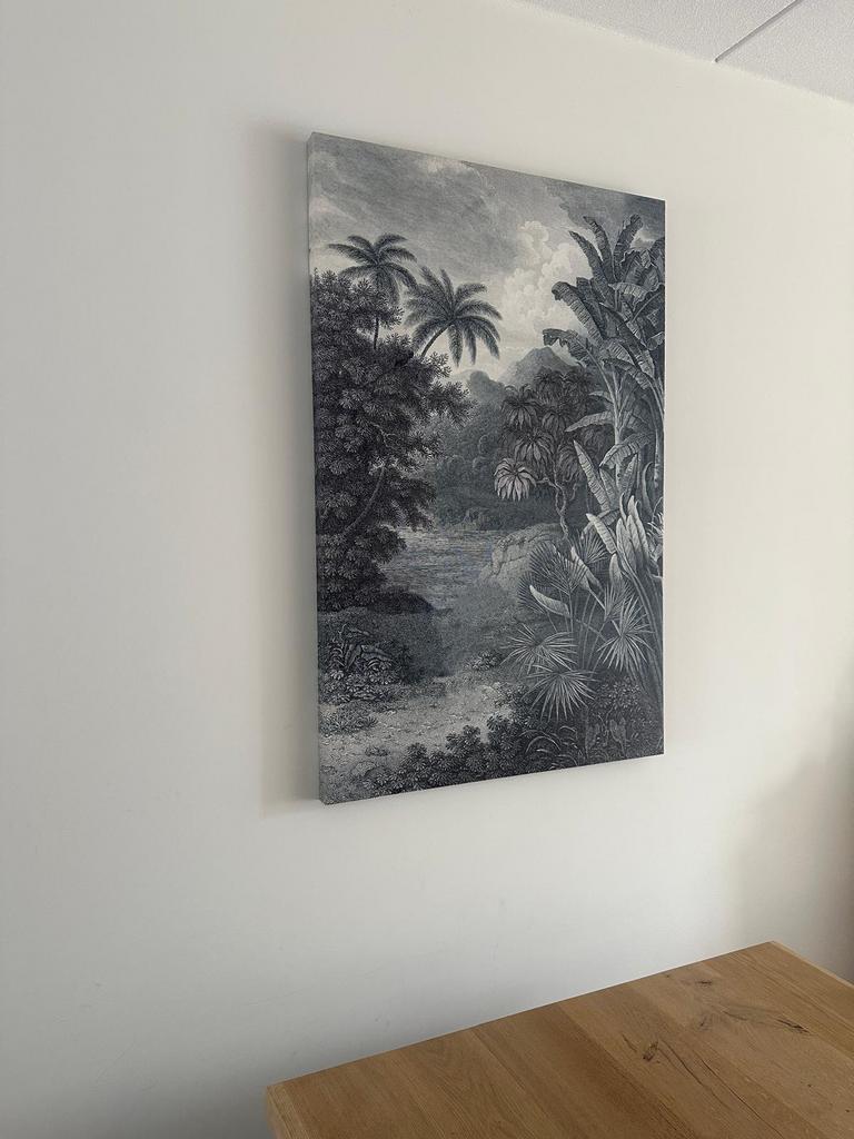 Schilderij landschap grijs, Ophalen