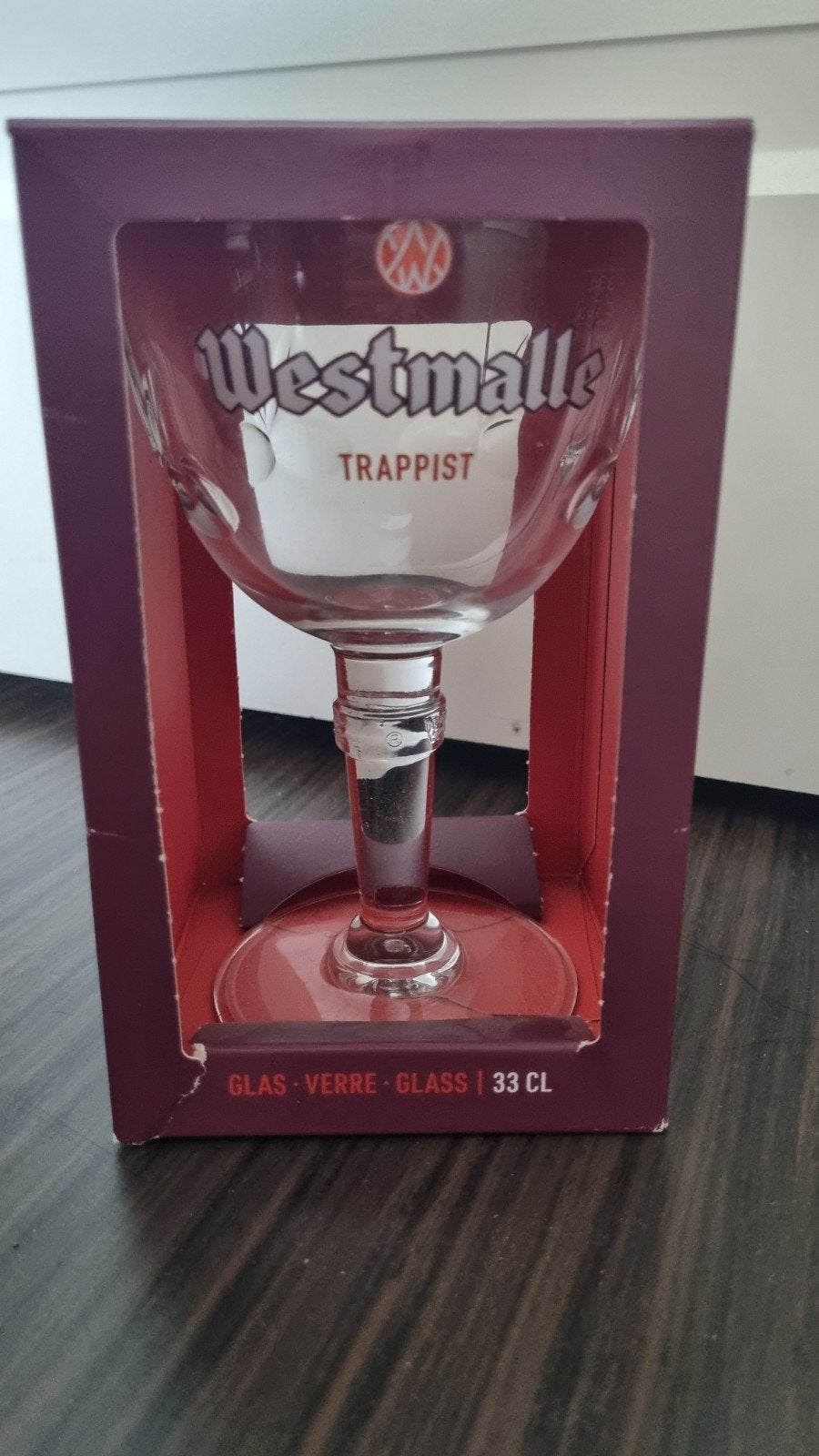 Westmalle Trappist Bierglas 33 cl - Nieuw in doos, Ophalen of Verzenden, Nieuw