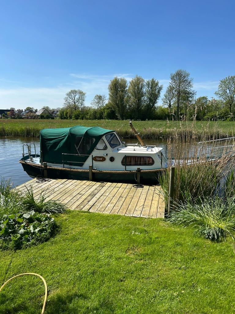 Ijlstervlet kajuitboot, Watersport en Boten, Motorboten en Motorjachten, Zo goed als nieuw, Staal, Diesel, Binnenboordmotor, Afdekzeil