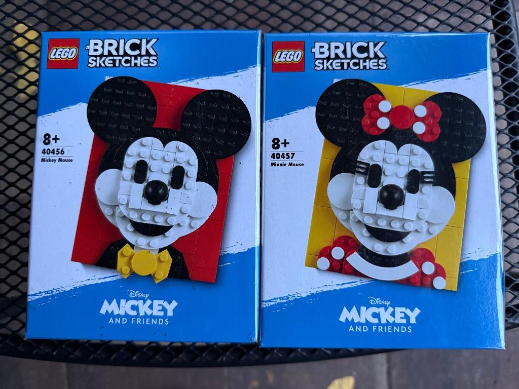 Lego 40456 Disney Mickey + 40457 Minnie Mouse brick sketches, Ophalen, Nieuw, Complete set, Lego
