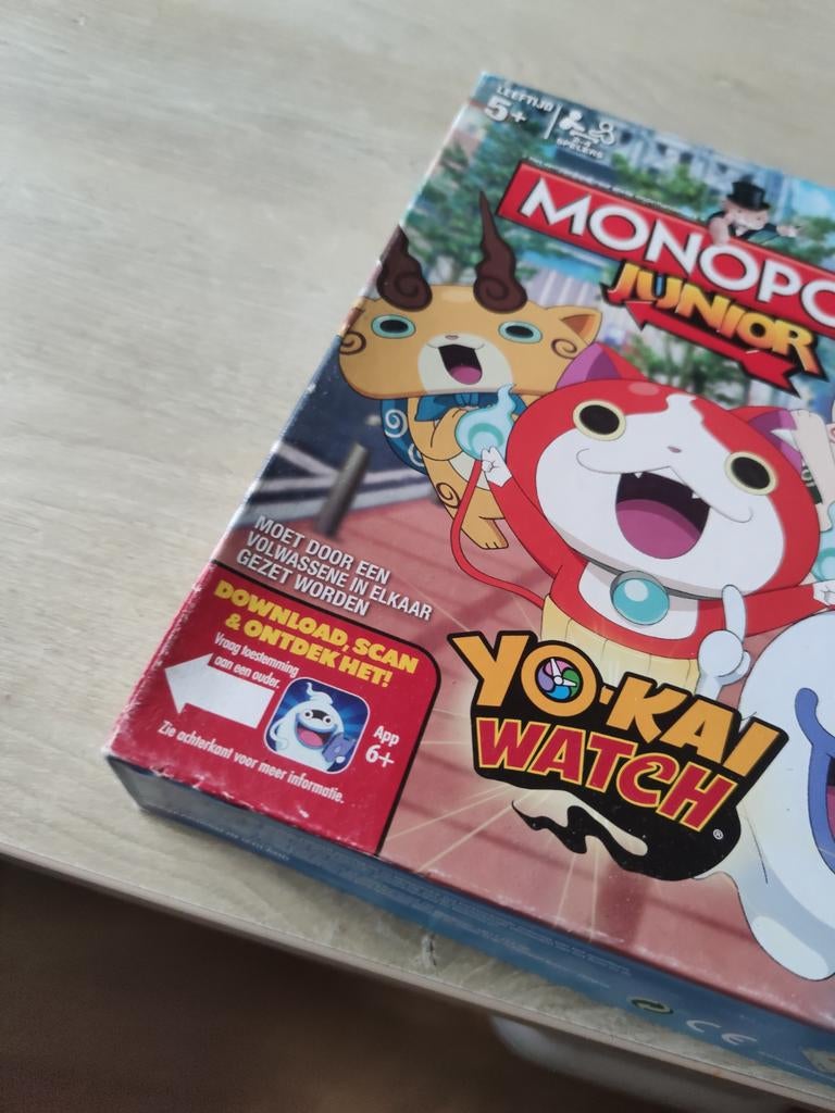Monopoly Junior Yo-Kai Watch Bordspel, Gebruikt, Ophalen of Verzenden, Hasbro, Consumercare@hasbro.nl