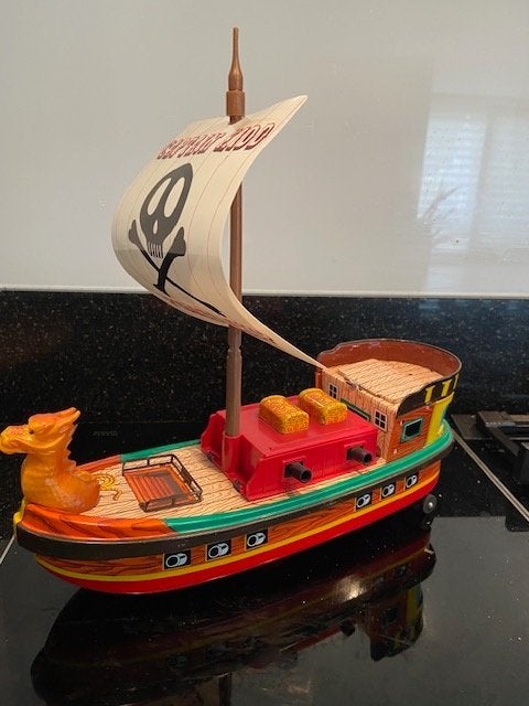 Capitain kidd Pirate Ship batterij toy piraten schip, Ophalen of Verzenden