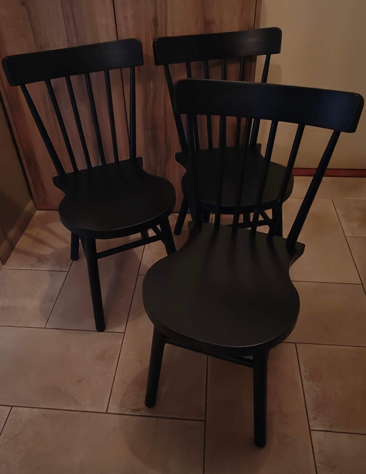 3x IKEA stoel Norraryd, Ophalen, Zwart, Drie
