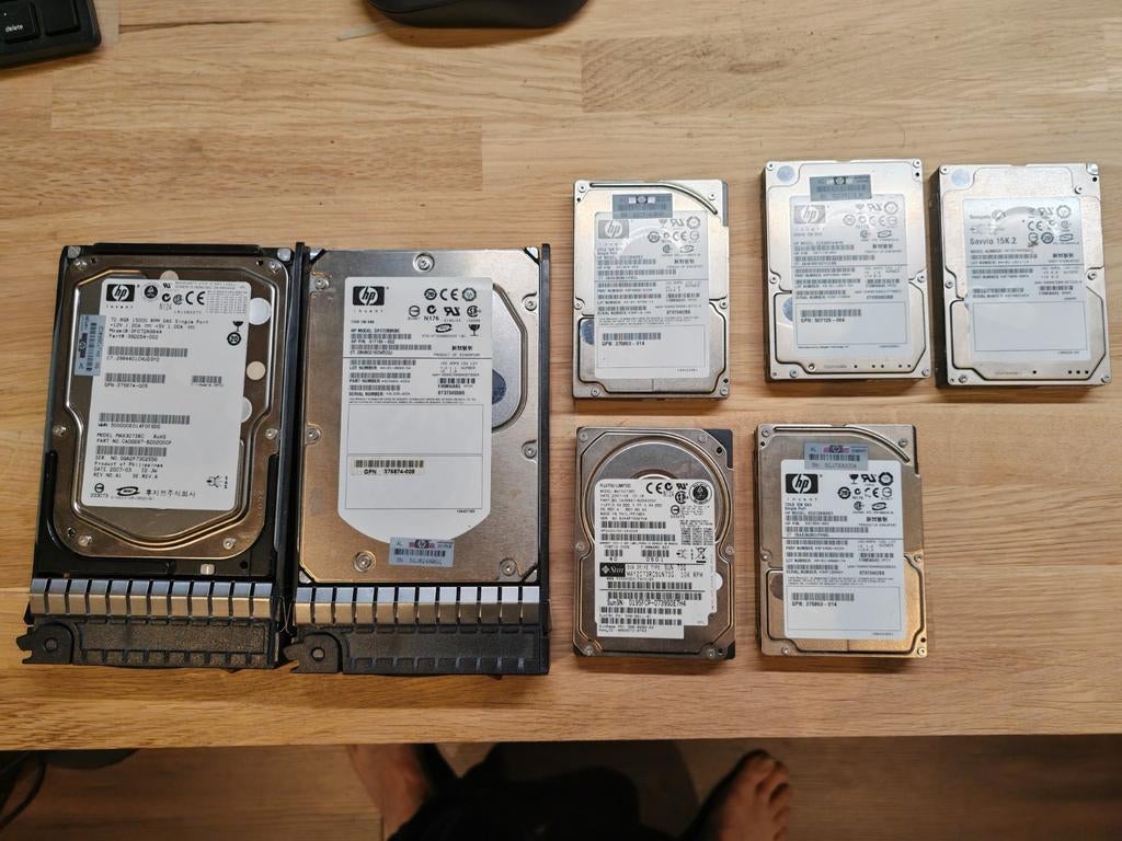 7x HP en Seagate 72GB SAS harddisks, Computers en Software, Harde schijven, Intern, Gebruikt, Server, Ophalen of Verzenden