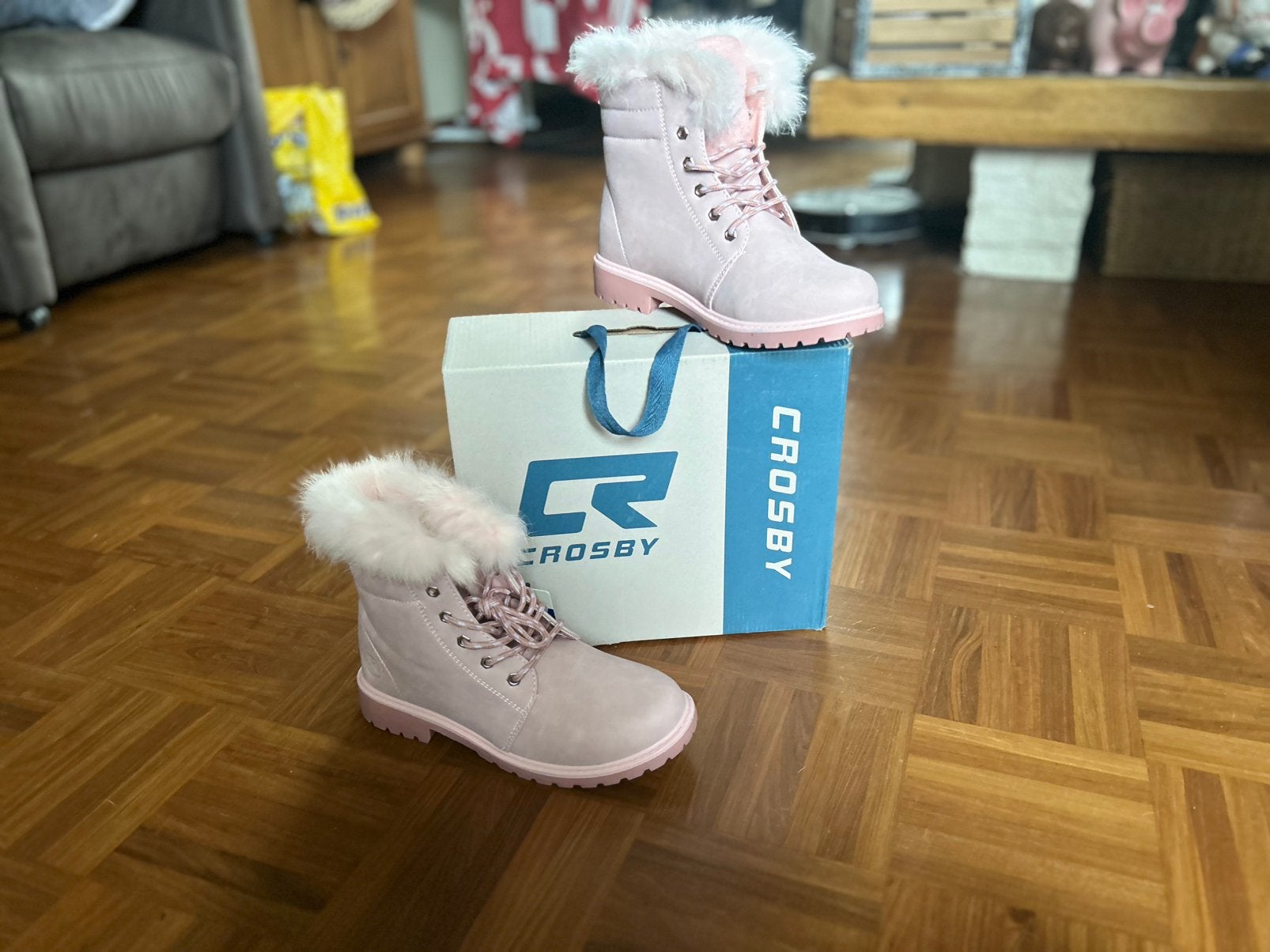 Nieuwe Roze Crosby Boots met Bontje - Maat 39, Ophalen of Verzenden, Nieuw, Meisje, Laarzen