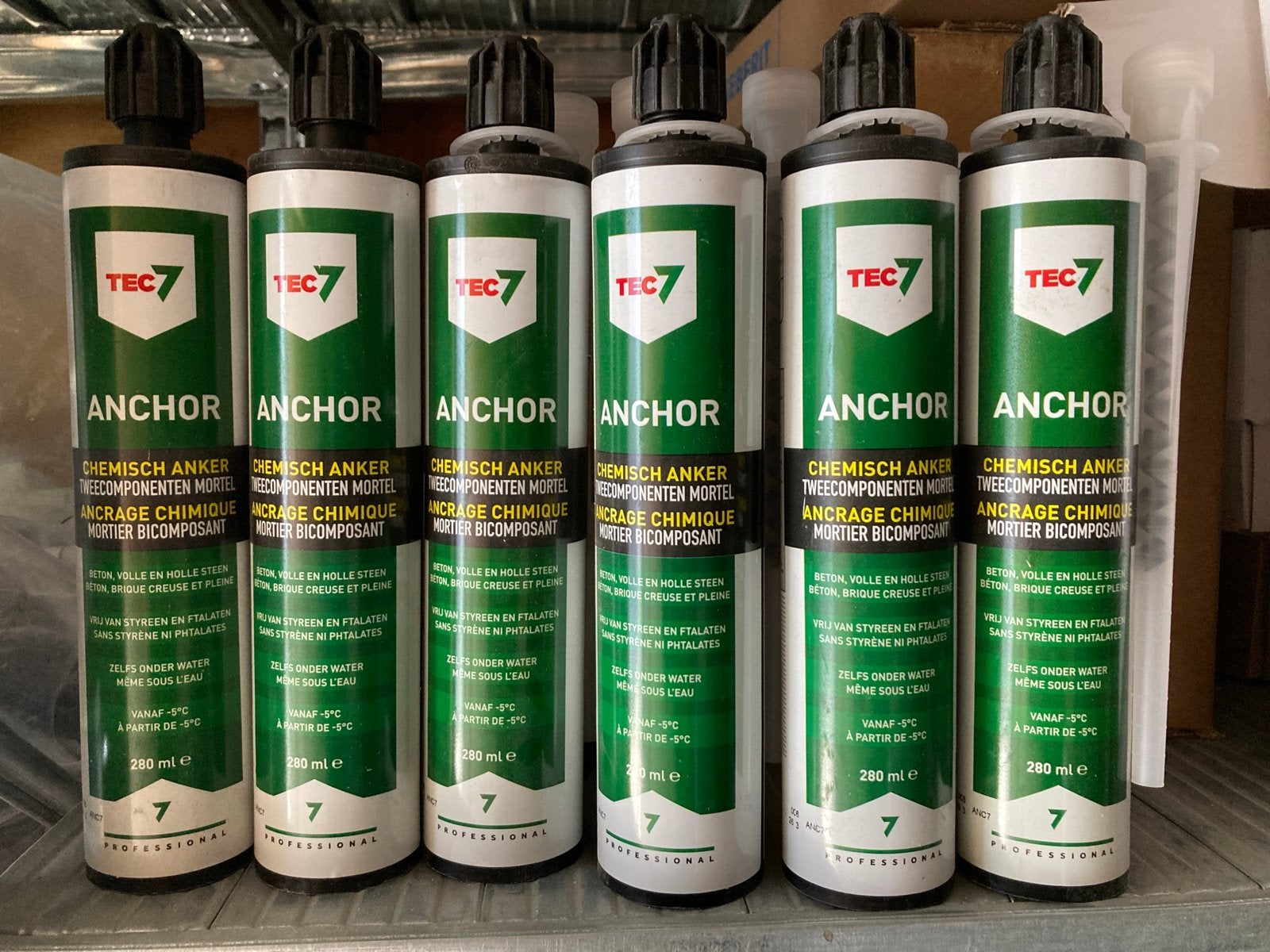 6 tubes TEC7 Chemische Ankers Tweecomponenten Mortel, Ophalen of Verzenden, Nieuw, Overige typen