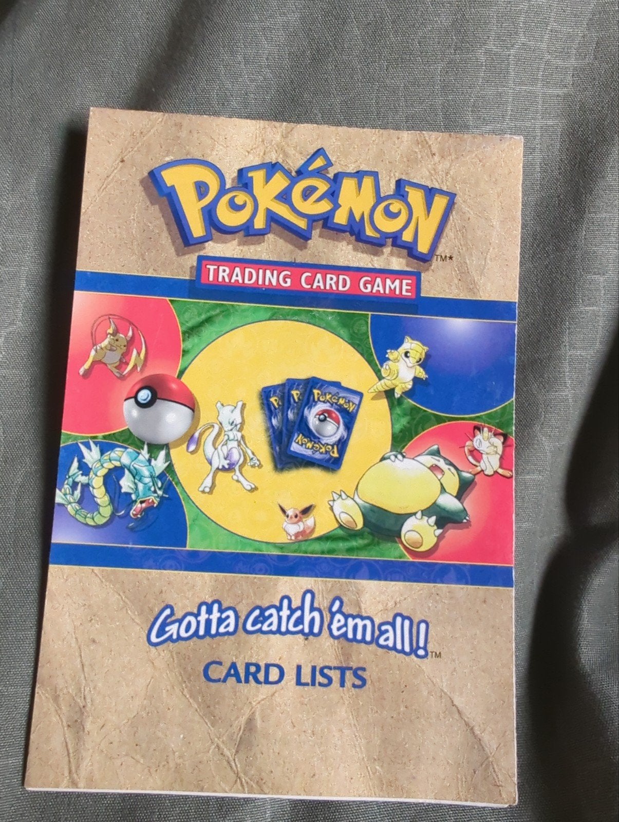 Originele Vintage Pokémon TCG Card Lists Checklist Boekje WO, Ophalen of Verzenden, Zo goed als nieuw, Foil